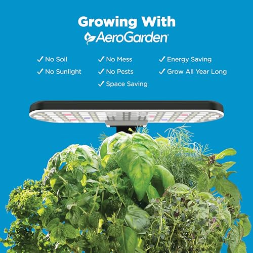 AeroGarden Harvest 2.0, Indoor Garden Hydroponic System with LED Grow Light, Holds up to 6 AeroGarden Pods, Black