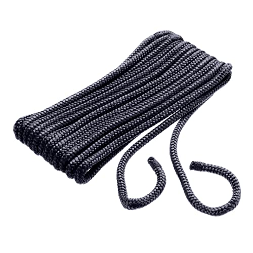 Seachoice Double-Braid Nylon Fender Line, 1/4 In. X 6 Ft., Black