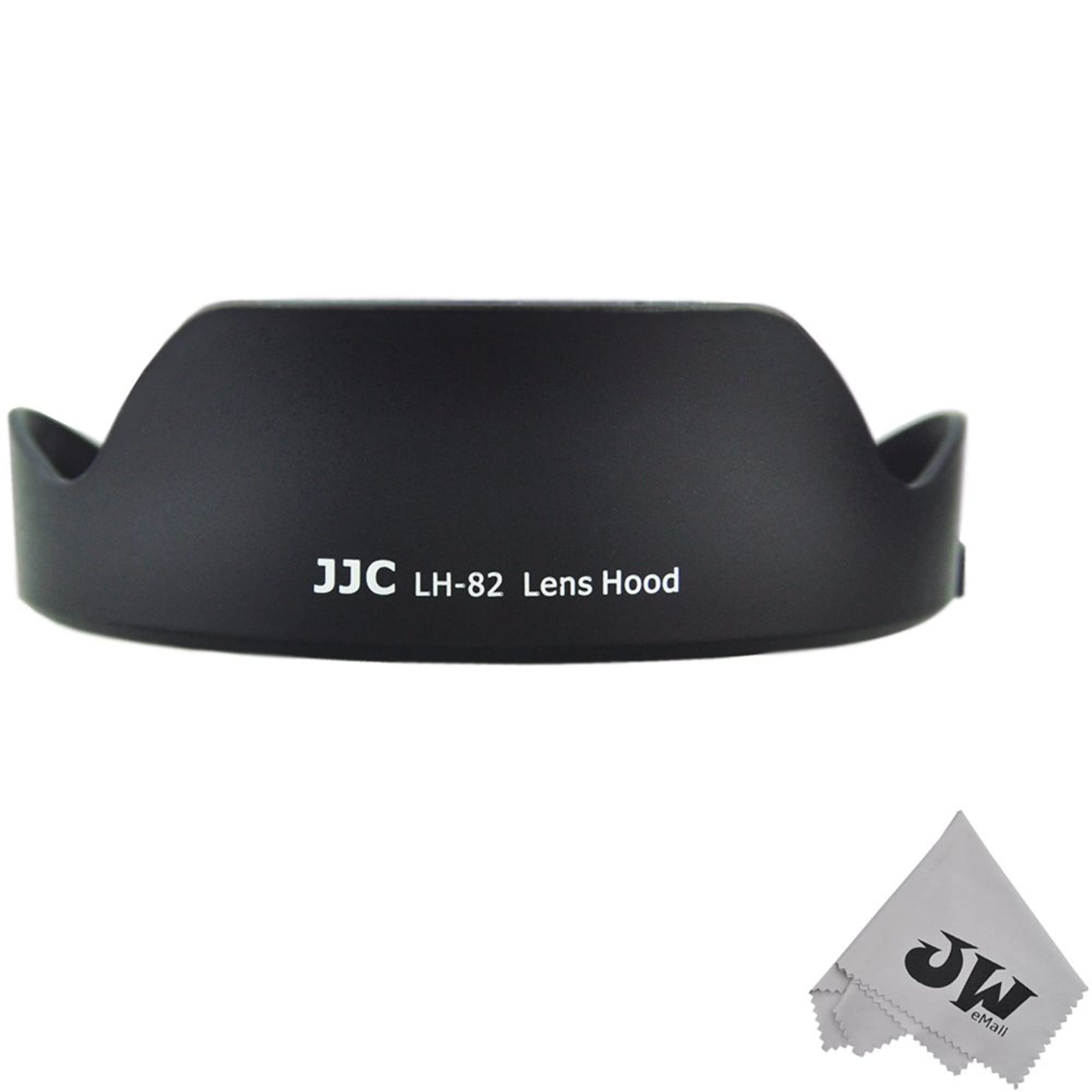 JW LH-82 Reversible Lens Hood Shade for Canon EF 16-35mm f/4L is USM Lens Replaces Canon EW-82 + JW emall Micro Fiber Cleaning Cloth