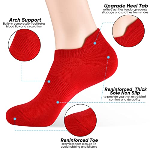 ATBITER Ankle Socks Womens and Men 8/6Pairs Thin Athletic Running Low Cut No Show Socks With Heel Tab