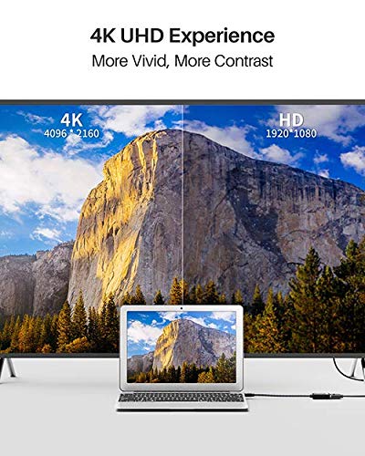 IVANKY 4K Mini DisplayPort to HDMI Adapter 4K@60Hz [Super Slim, Nylon Braided, Aluminum Shell] Mini DP to HDMI Adapter for MacBook Air/Pro, Surface Pro/Dock/Book, Monitor, Projector, More - Red