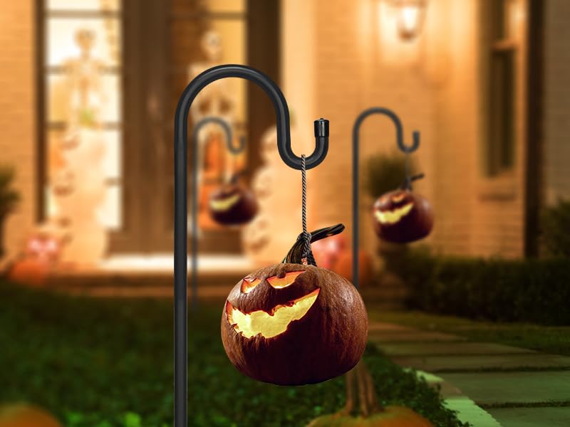 Kingsyard Adjustable Shepherd Hooks for Outdoor - 44 INCH Heavy Duty Bird Feeder Pole with 5 Prong Base, Hummingbird Feeder Stand, Garden Plant Baskets, Weddings Decor, Solar Light Lanterns