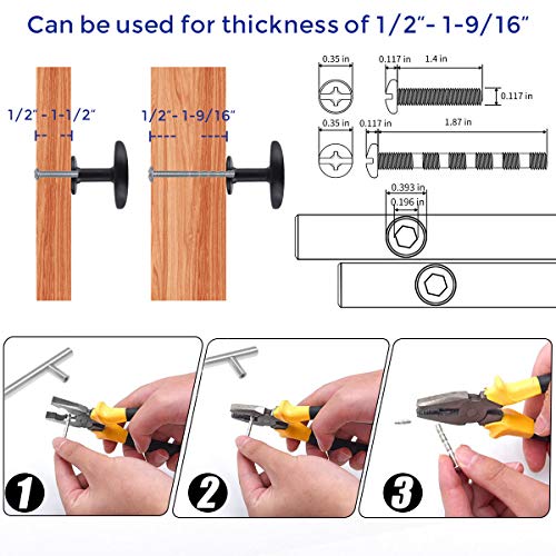 Ravinte 55 Pack Kitchen Cabinet Knobs Dresser Knobs Matte Black Drawer Pulls Door Handles for Drawer Cupboard and Dresser