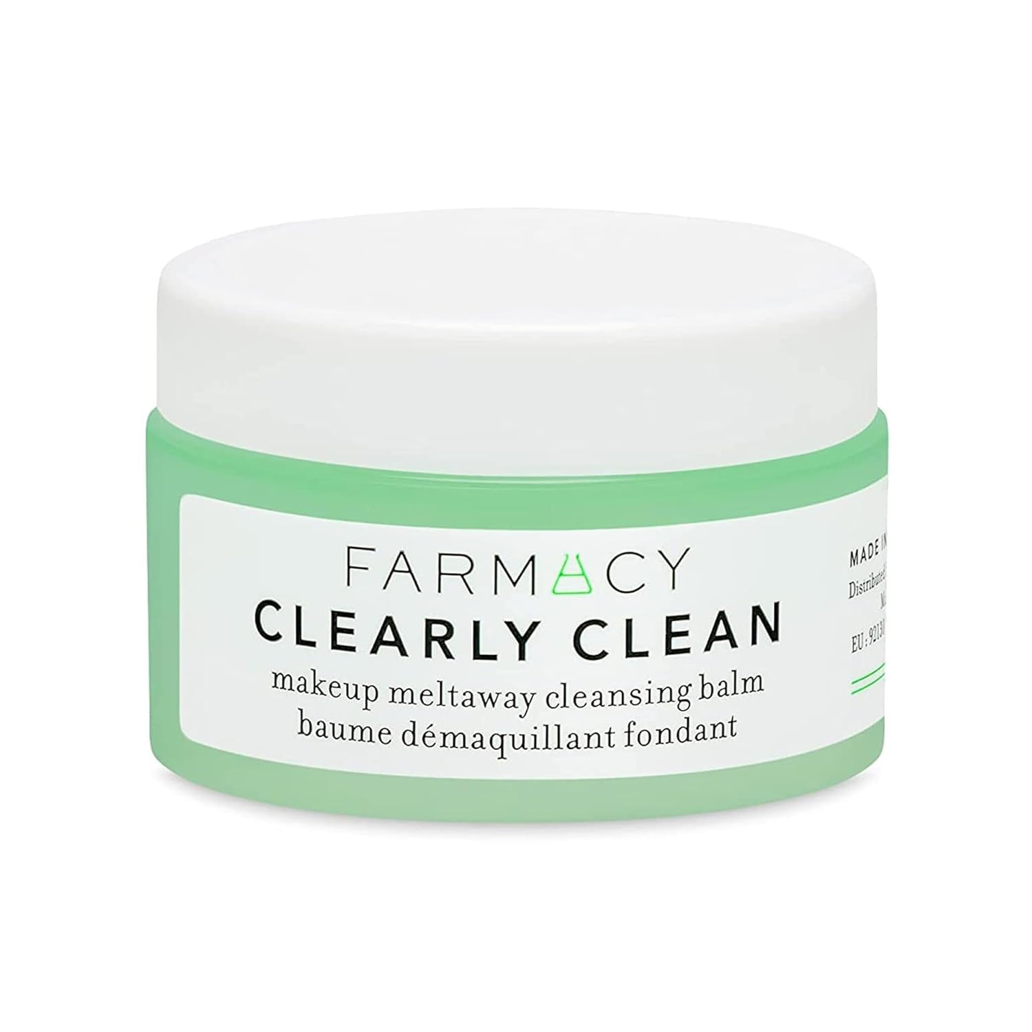 Farmacy Makeup Remover Cleansing Balm - Clearly Clean Sensitive Skin Makeup Remover + Oil Based Cleanser - Gentle Exfoliating Double Cleanser - Melts From Balm to Milky Lather - Fragrance Free (12ml)