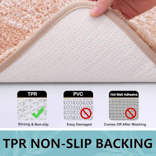 Arotive Microfiber Bathroom Rugs, Shaggy Soft and Absorbent Bath Rug, Non-Slip, Thick Plush Bathroom Mat, Machine Washable Dry Bath Mats for Bathroom, Tub and Shower, 30" x 20", Yellow