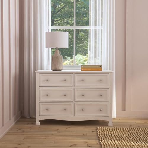 DaVinci Kalani 6-Drawer Double Wide Dresser in White