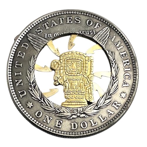 Movable Mechanism Coin Roman Booteen Amazing Art ' Trap Coin' Hobo Nickel Morgan Dollar Magic Coin Collectible Creative Gift Handmade Commemorative Coin (Antique Color)