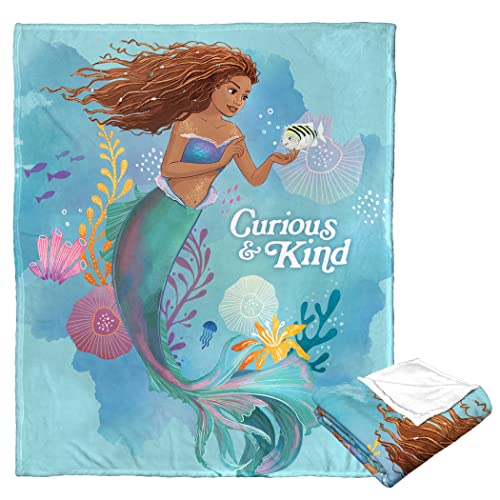 Northwest Little Mermaid/Ariel Silk Touch Throw Blanket, 50" x 60", Curious and Kind