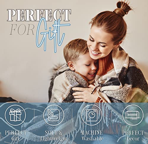 Elegant Comfort Lightweight Printed Throw Blanket- All Season, Ultra Soft, Cozy and Plush- Decorative Throw Blankets, Perfect for Lounging, 50 x 60 inches, Nayati, Throw Blanket