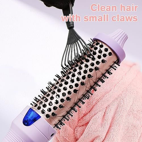 K&K 1.25 inch Thermal Brush Volumizing Brush Heated Curling Ceramic Tourmaline Ionic Curling Iron Quick Heating Makes Dual Voltage Travel-Friendly Straightening Round Design 30S Heating up