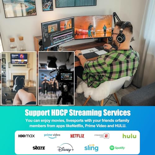 Wireless HDMI Transmitter and Receiver - G9R Extender Kit, Multi-TV Expansion (1TX UP to 4RX), 60Hz 50M/165FT 5.8G/2.4G, Plug and Play- Stream Video from Laptop to HDTV/Projector/Tablets/Smartphone