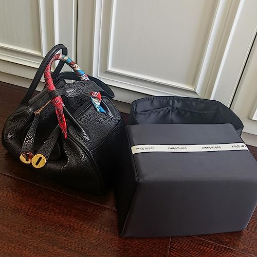 KINGS IN BAG Lindy19 Purse Pillow Insert, Inner Sponge Compatible with Mini Lindy Bags, Luxury Bag Lightweight Shaper with Silky Satins for Women Bags, Soft Memory Foam Inner (Black, Lindy19)