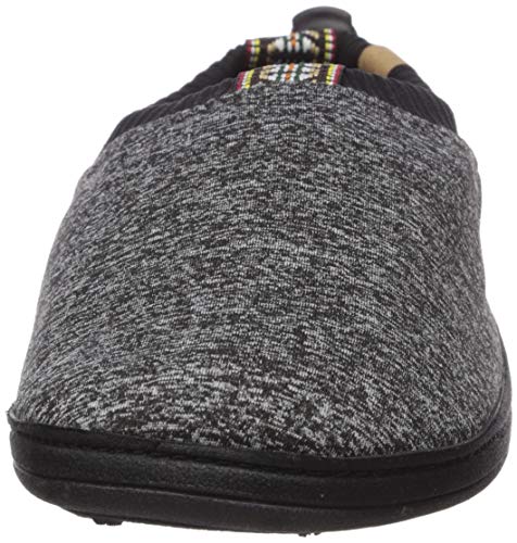 Acorn Women's Explorer Water Repellent Moc Slipper with Adjustable Toggle, Black Heather, Small