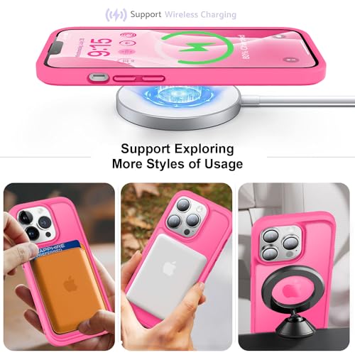 Vooii for iPhone 13 Pro Phone Case, iPhone 13 Pro Magnetic Case [Compatible with Magsafe] Translucent Matte Shockproof Women Men Girl Protective Case Cover for iPhone 13 Pro 6.1", Midnight Green