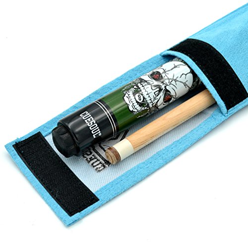 CUESOUL 58 inch 21oz 1/2 Maple Pool Cue Stick Kit- Rock The World Stylish Pattern Cue Design in Red Paint