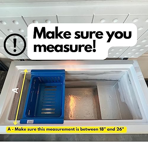 FreezerMax Mini System. Creates 3 levels of sliding basket organization in small chest freezers. PLEASE MEASURE YOUR FREEZER BEFORE ORDERING. Customization can be done for small freezers.