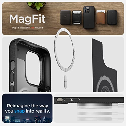 Spigen Mag Armor MagFit Designed for iPhone 14 Pro Max Case (2022) [Military-Grade Protection] Compatible with MagSafe - Matte Black