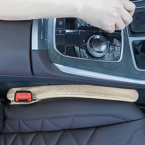 Grathia 2 Pack Leather Seat Gap Filler Universal for Car SUV Truck Fit Organizer Fill The Gap Between Seat and Console Stop Things from Dropping fit to Seat Gaps from 1.1" to 1.5" Width