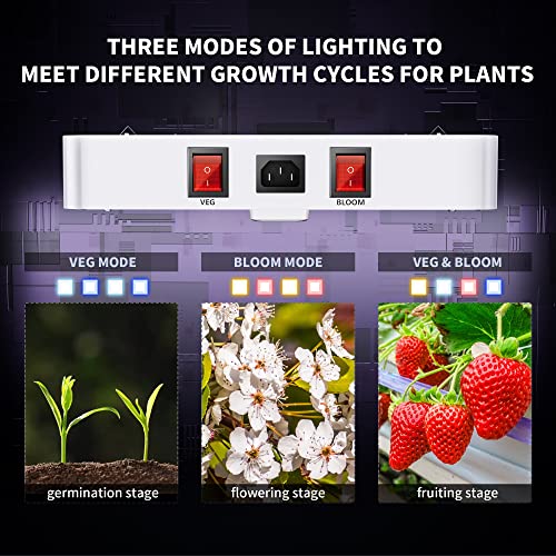 KingLED 2024 Newest KP1000 LED Grow Lights with Yield LEDs 2x2ft Coverage Full Spectrum Grow Lights for Indoor Hydroponic Plants Greenhouse Growing Lamps Veg Bloom Daul Mode