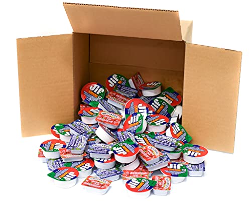 JA Kitchens 100 Pieces -50 Peanut Butter Packets WITH 25 each Strawberry and Grape Jelly Individual Servings AND Mini Scraper