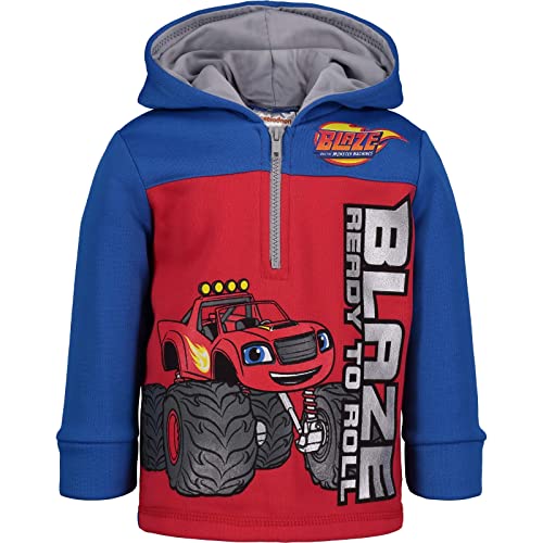 Nickelodeon Blaze and the Monster Machines Toddler Boys Fleece Half Zip Hoodie Red 2T