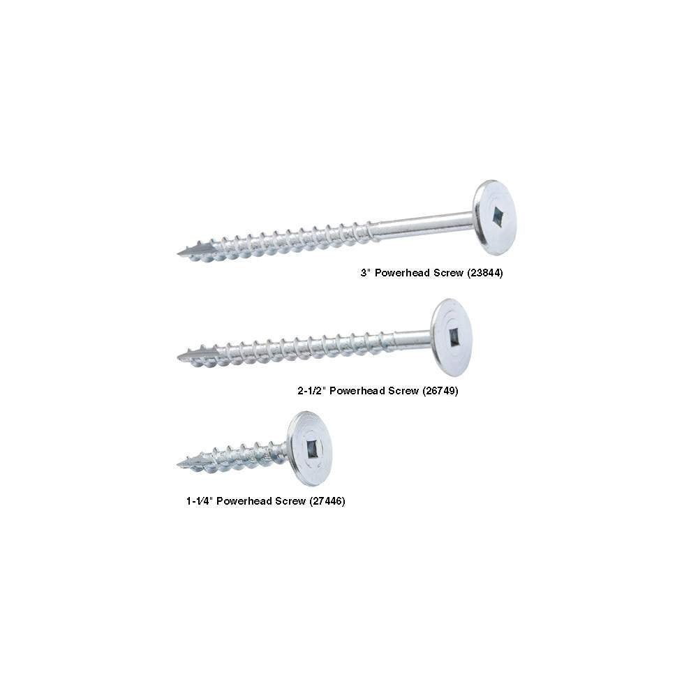FASTCAP PHZ8.3-inch-50PC PowerHead 3-Inch Cabinet Installation Screws, 50-Pack, Zinc
