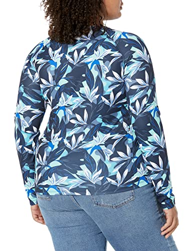 Columbia Women's Super Tidal Tee Long Sleeve, New Mint Gradient Scalefade, XX-Large