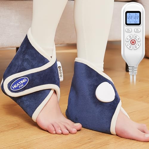 CAMECO 1 Pair Heating Pad for Feet, Foot Heating Pad for Feet Neuropathy, Heated Foot Wraps for Pain Relief, Heated Foot Braces for Plantar Fasciitis | 0-90Min Auto-Off | One Size Fits Most