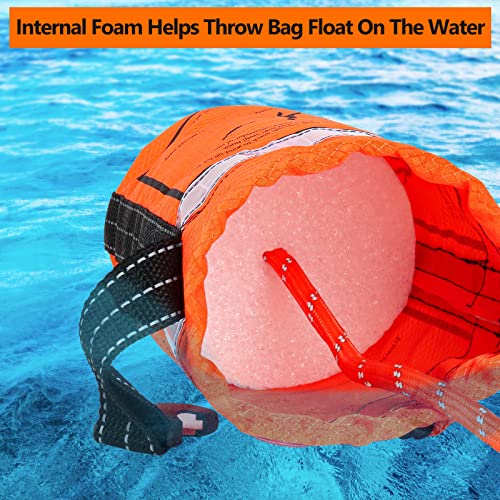 NTR Water Rescue Throw Bag with 50 Feet of Rope in 3/10 Inch Tensile Strength Rated to 1844lbs, Throwable Device for Kayaking and Rafting, Safety Equipment for Raft and Boat