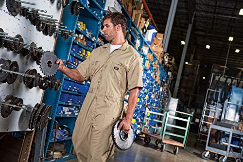 Dickies mens Short-sleeve overalls and coveralls workwear apparel, Khaki, X-Large US