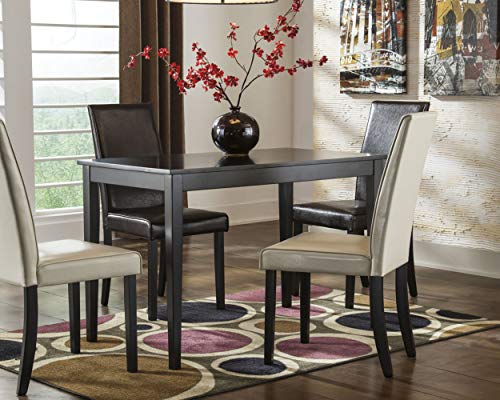 Signature Design by Ashley Hammis Rake Back Dining Room Chair, Set of 2, Dark Brown