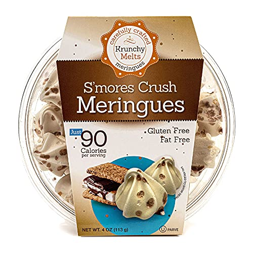 Krunchy Melts Original Meringue Cookies | Salted Caramel Flavor | Only 90 Calories Per Serving | Low Fat, Gluten Free, Dairy Free (4 Oz)