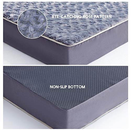 WESTERN HOME WH Medium Dog Bed for Medium Size Dogs, Orthopedic Pet Bed Waterproof Mattress with Removable Washable Cover, Thick Egg Crate Foam Dog Bed with Non-Slip Bottom