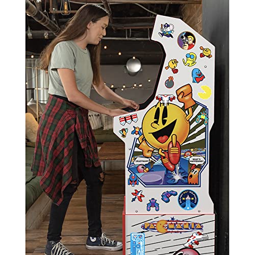Arcade1Up PAC-Man Customizable Arcade Game Featuring PAC-Mania - Includes 14 Games & 100 Bonus Stickers