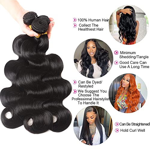 AIMAKER 12A Brazilian Body Wave Human Hair 3 Bundles 24 24 24Inch 100% Unprocessed Brazilian Virgin Human Hair Weave Bundles Body Wave Hair Extensions Natural Color Brand: AIMAKER