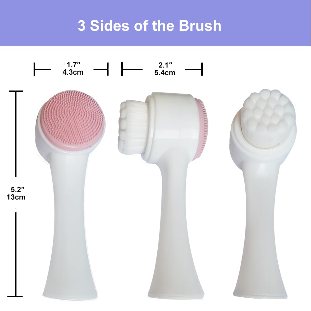 9-in-1 Face Scrubber Face Cleaning Brushes Super Soft Silicone Face Cleanser Brush and Facial Cleansing Massager Brush Face Cleansing Brush Set