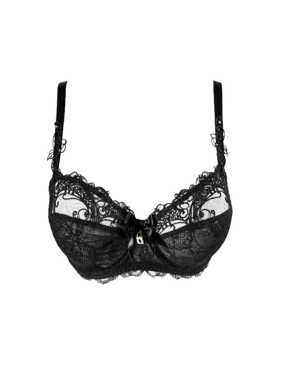 Lise Charmel Women's Soir De Venise 3 Part Full Cup Bra, ACA6103, Noir Diamant, 34D