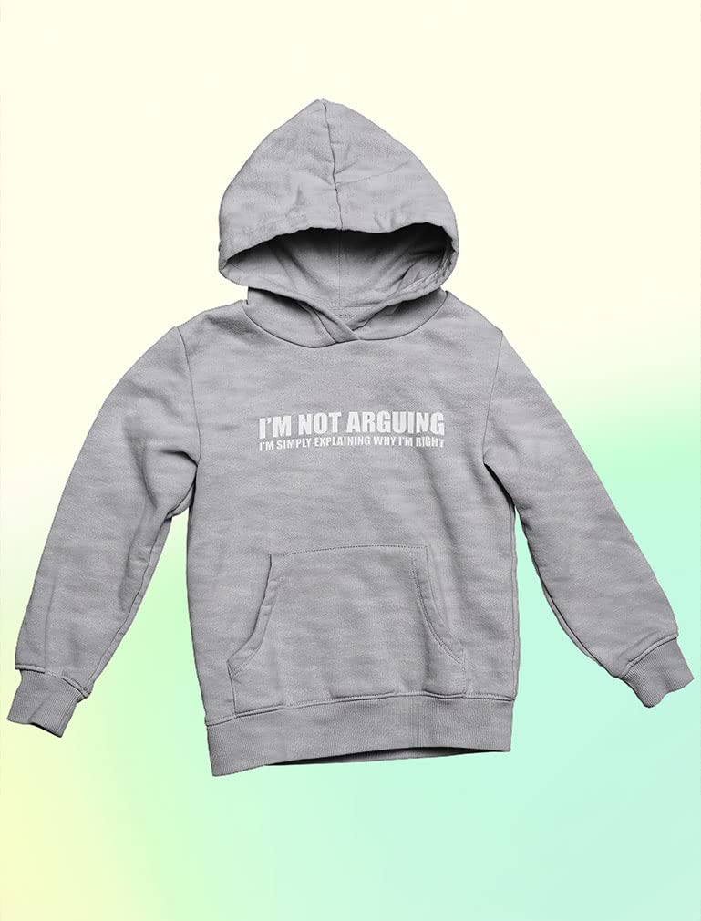 Tstars I'm Not Arguing with Sayings Teen Girls Women's Novelty Sarcastic Hoodie X-Large Gray