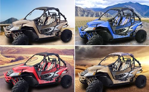 Goldfire Soft Top for Can Am X3 Soft Roof Top for Sunshade Compatible with UTV All 2 Doors Models Can-Am Maverick X3 2-Seater UTV Roof Accessories 2017-2024 All Models (Black Piping)