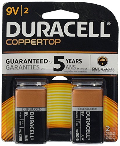 Duracell Coppertop 9V Battery, 4 Count Pack, 9-Volt Battery with Long-lasting Power, All-Purpose Alkaline 9V Battery for Household and Office Devices