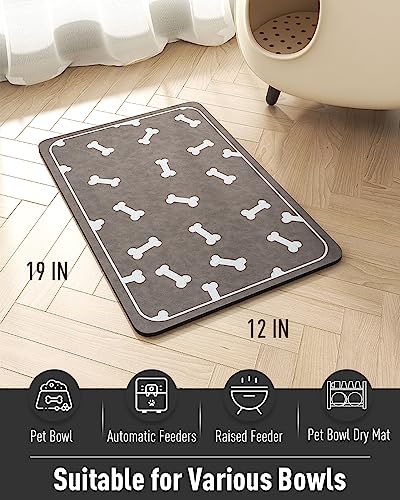 Pet Feeding Mat-Absorbent Dog Mat for Food and Water Bowl-No Stains Easy Clean Dog Food Mat-Quick Dry Dog Water Dispenser Mat-Puppy Supplies Dog Stuff-Dog Accessories Dog Water Bowl Mat