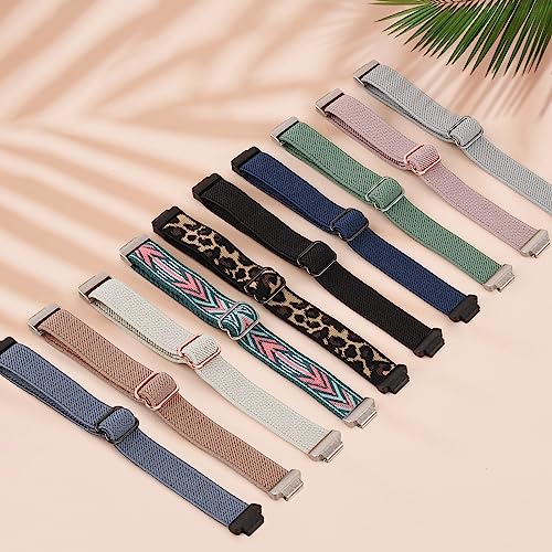 Vancle Bands for Fitbit Inspire 2 Bands, Compatible with Fitbit Inspire 2 / Inspire HR/ Inspire band for Women & Fitbit Ace 3 / Ace 2 for Children, Soft Loop Breathable Stretchy Straps (Black+Blue