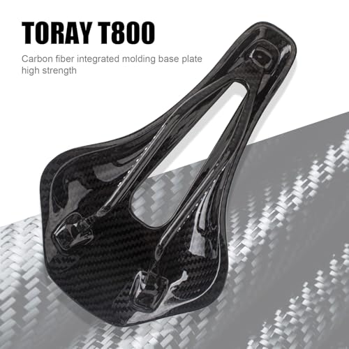 EVOSID 3D Printed Bike Saddle 150mm Light/Soft/Breathable/Waterproof Unisex Cushion Seat for City Bike, MTB, BMX, Gravel Bikes, Road Bike(Carbon Fiber)