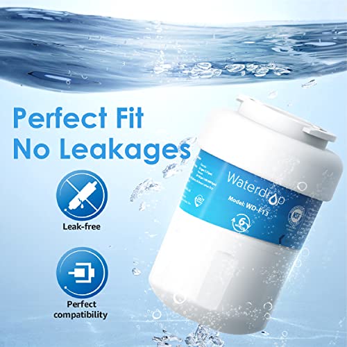 Waterdrop WD-F13 Replacement for GE® MWF®, SmartWater® MWFP, MWFINT, MWFA, GWF, HDX FMG-1, Kenmore® 9991, GSE25GSHECSS, WFC1201 Water Filter, 3 Pack