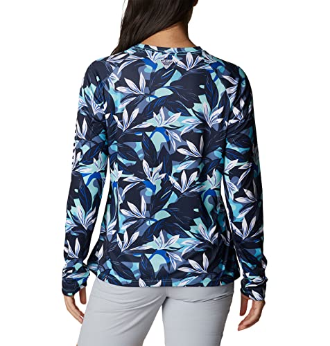 Columbia Women's Super Tidal Tee Long Sleeve, New Mint Gradient Scalefade, XX-Large