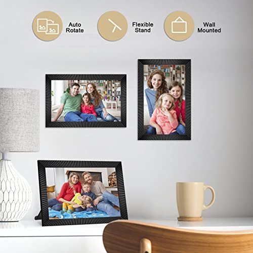 FRAMEO WiFi Digital Photo Frame 10.1 inch with 32GB Internal Storage Smart Digital Photo Frame with IPS Touch Screen 1280x800 Digital Picture Frame Share Photos or Videos Instantly via Frameo APP