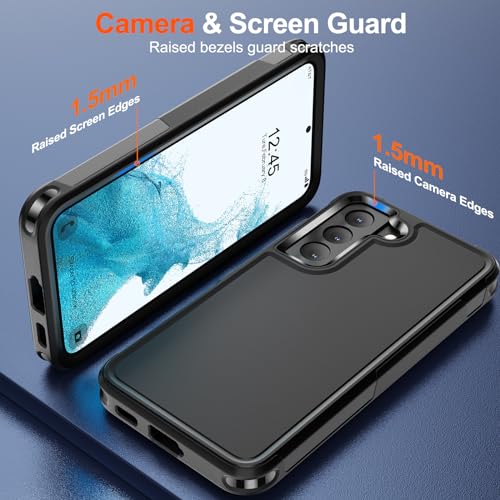 zapica for iPhone 12 Case,iPhone 12 Pro Case,[Compatible with MagSafe][12 FT Military Grade Drop Protection] 2X[Tempered Glass Screen Protector] Magnetic Phone case for iPhone 12/12 Pro,Black