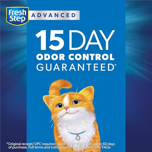 Fresh Step Outstretch Advanced Long Lasting Clumping Litter With Febreze Freshness and Guaranteed Odor Control, Activated Charcoal Litter Lasts 50% Longer, 32 lbs. (2 x 16 lb. Box)