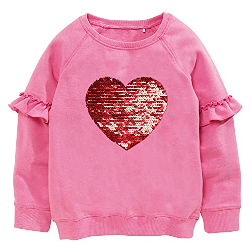 Little Hand Fashion Girls Christmas Crew Neck Sweatshirts Glitter Snowflakes Toddler Kids Ruffle Tops for Size 7 8 Years