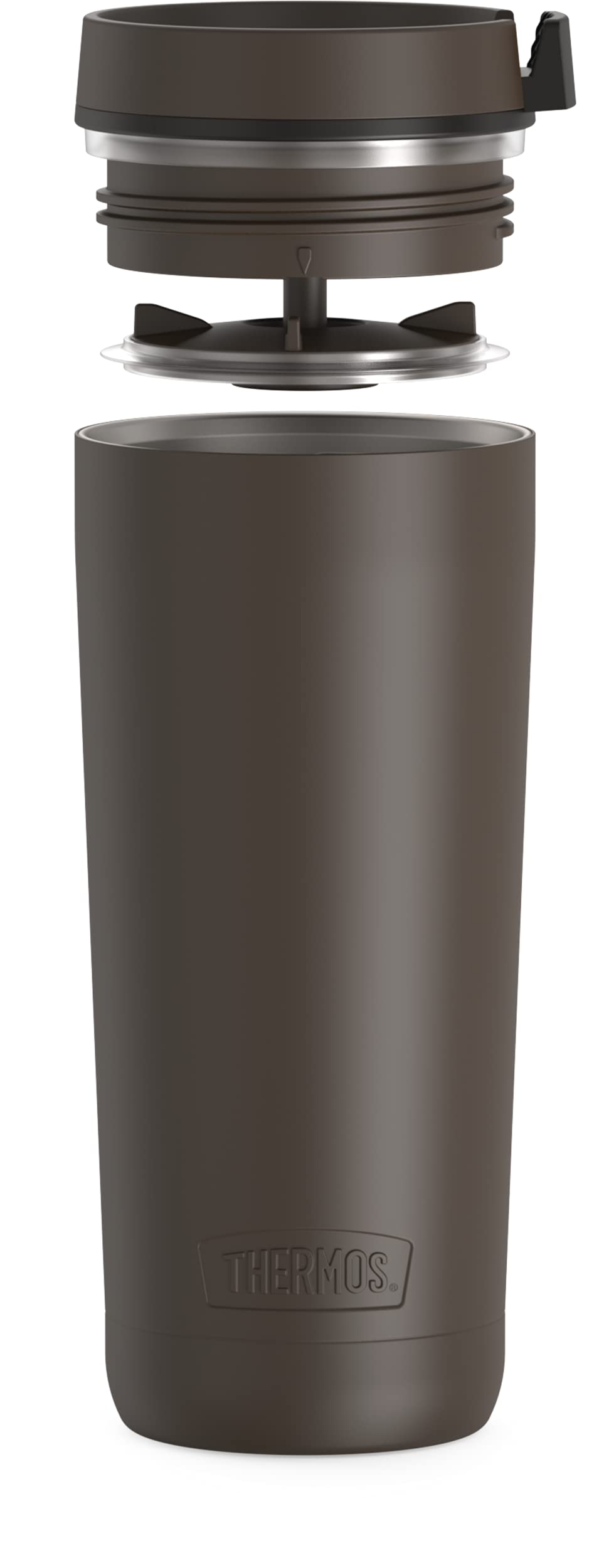 THERMOS ALTA SERIES Stainless Steel Tumbler 18 Ounce, Espresso Black